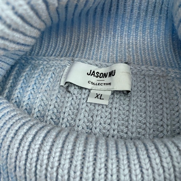 Jason Wu Collective Turtleneck Sweater Chunky Rib Knit Tie Detail Size XL - Picture 6 of 8